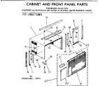 Kenmore 2538711410 cabinet & front panel parts diagram