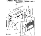 Kenmore 2538711411 cabinet and front panel parts diagram