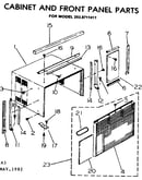 Cabinet and front panel parts