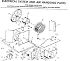 Kenmore 2538711412 electrical system & air handling parts diagram