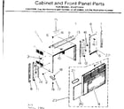 Kenmore 2538711414 cabinet and front panel parts diagram