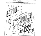 Kenmore 2538711480 cabinet & front panel parts diagram