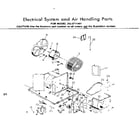Kenmore 2538711481 electrical system and air handling parts diagram