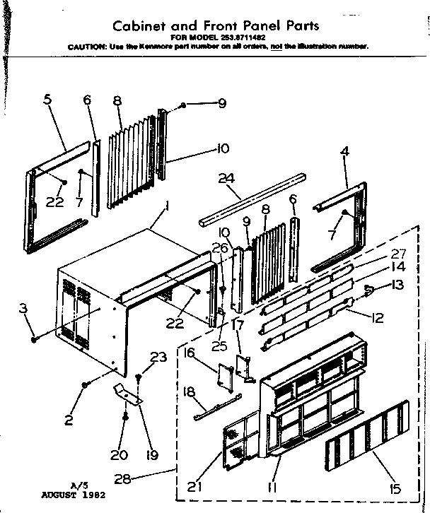 Cabinet & front panel parts