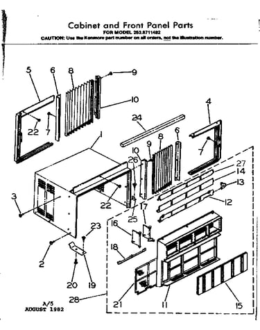 Cabinet & front panel parts
