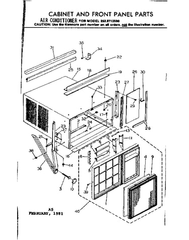 Cabinet & front panel parts