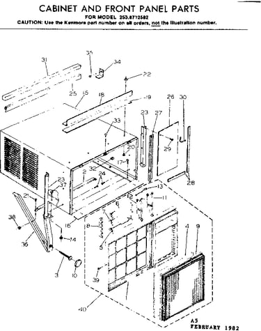 Cabinet & front panel parts