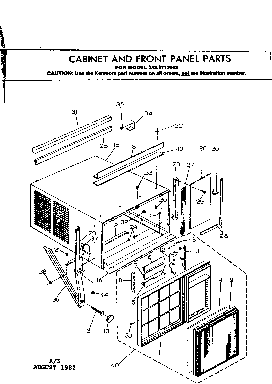 Cabinet & front panel parts