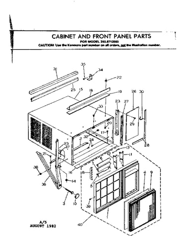 Cabinet & front panel parts