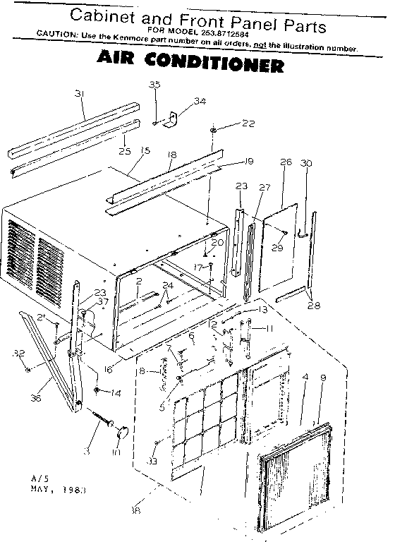 Cabinet & front panel parts