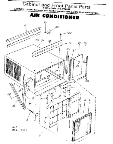Cabinet & front panel parts