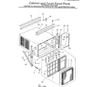 Kenmore 2538712585 cabinet and front panel parts diagram