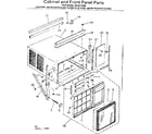 Kenmore 2538712586 cabinet and front panel parts diagram