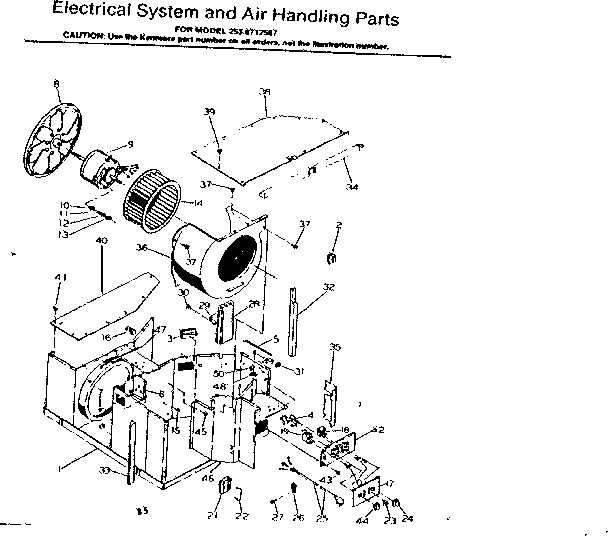 Electrical system and air handling parts