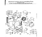 Kenmore 2538720440 electrical system and air handling parts diagram