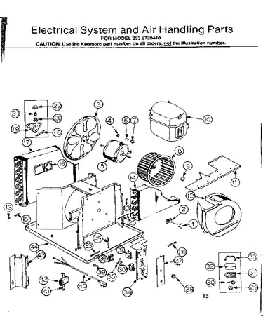 Electrical system and air handling parts