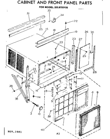 Cabinet & front panel parts