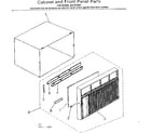 Kenmore 2538730621 cabinet and front panel parts diagram