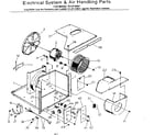 Kenmore 2538730621 electrical system & air handling parts diagram