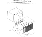Kenmore 2538730840 cabinet and front panel parts diagram