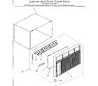 Kenmore 2538730841 cabinet and front panel parts diagram