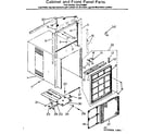 Kenmore 2538730861 cabinet and front panel parts diagram