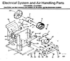 Kenmore 2538730861 electrical system & air handling parts diagram