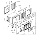 Kenmore 2538730890 cabinet and front panel parts diagram
