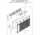 Kenmore 2538731000 cabinet and front panel parts diagram