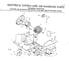 Kenmore 2538731250 electrical system & air handling parts diagram