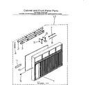 Kenmore 2538731300 cabinet and front panel parts diagram