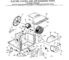 Kenmore 2538731300 electrical system and air handling parts diagram