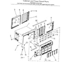 Kenmore 2538731480 cabinet and front panel parts diagram