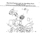 Kenmore 2538731480 electrical system and air handling parts diagram