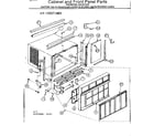 Kenmore 2538731840 cabinet & front panel parts diagram