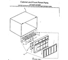 Kenmore 2538740840 cabinet and  front panel parts diagram