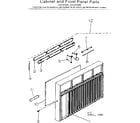 Kenmore 2538741000 cabinet and front panel parts diagram