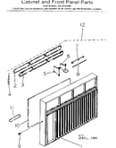 Cabinet and front panel parts