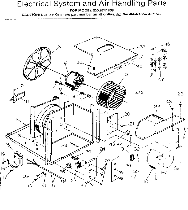 Electrical system and air handling parts