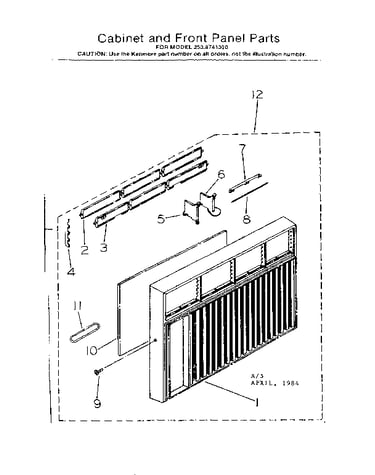 Cabinet and front panel parts