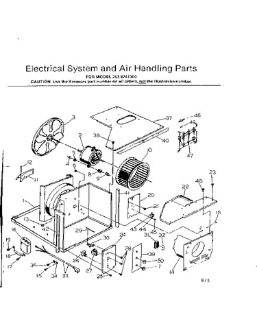 Electrical system and air handling parts