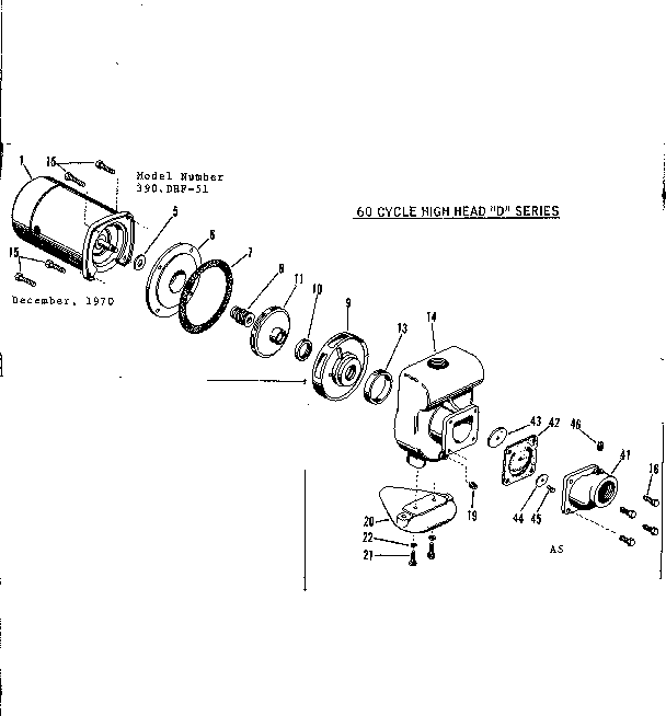 60 cycle high head 'd' series