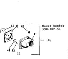 Kenmore 390DHF-51 suction flange assembly diagram
