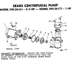 Sears 39026171 replacement parts diagram