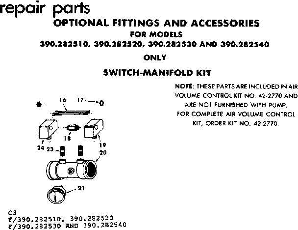 Switch-manifold kit