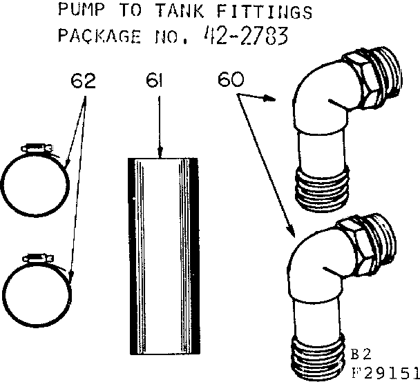 Pump to tank fittings