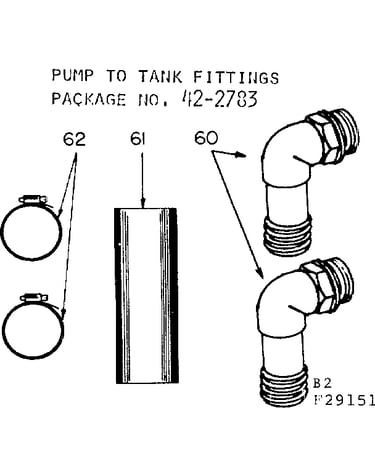 Pump to tank fittings