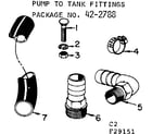 Sears 39029161 pump to tank fittings diagram