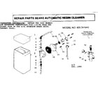 Kenmore 625341940 repair parts - resin cleaner diagram