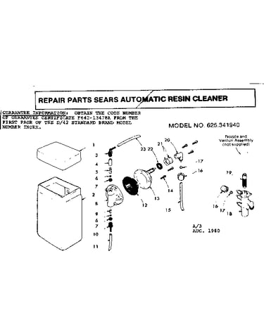 Repair parts - resin cleaner